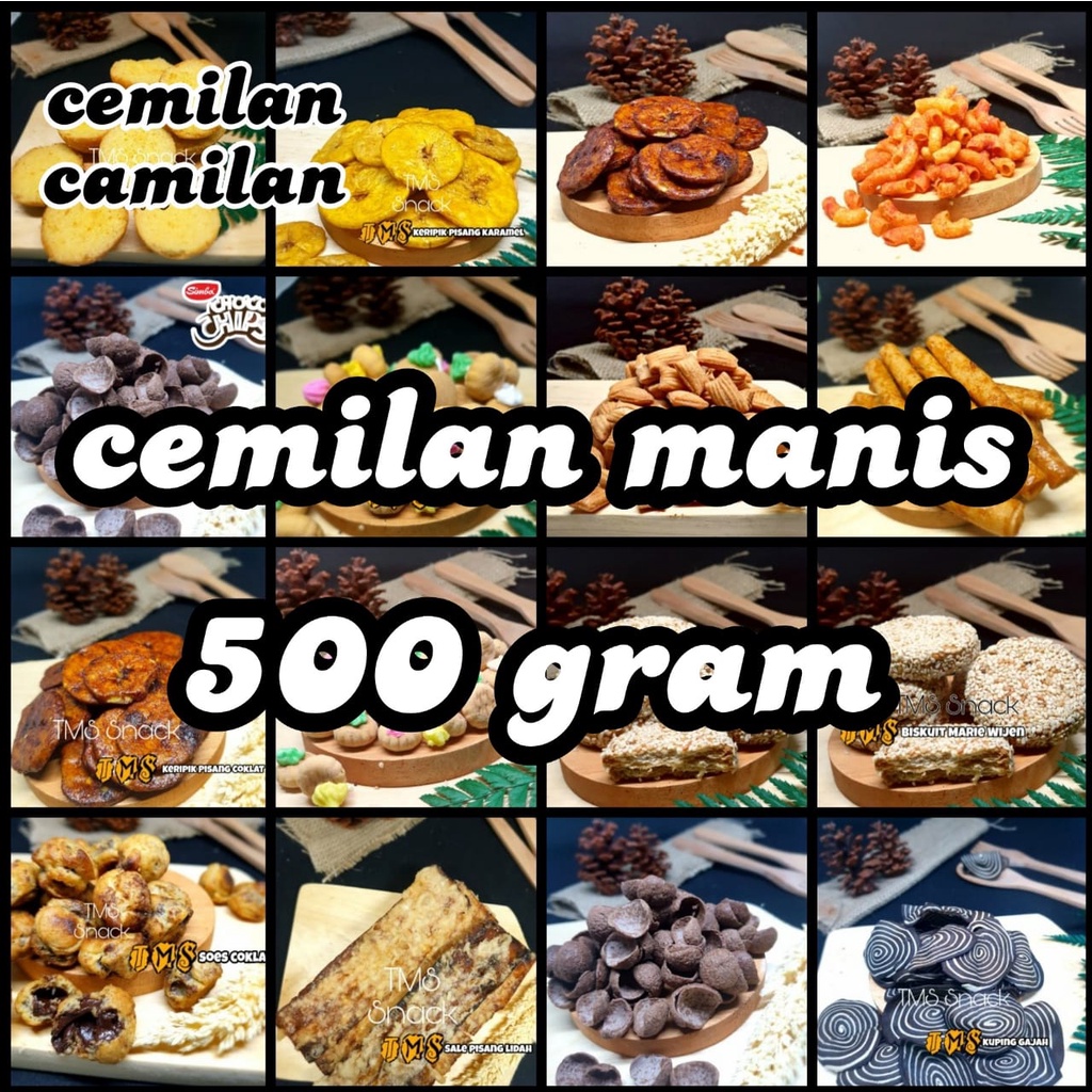 

COD Snack Kiloan Makanan ringan 500 Gram Cemilan camilan jajanan jadul Snack zaman now manis gurih