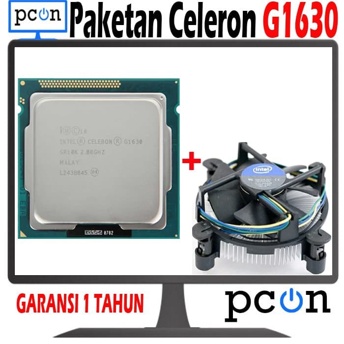 PAKETAN PROCESSOR INTEL CELERON G1630 DAN FAN INTEL SOKET LGA 1155