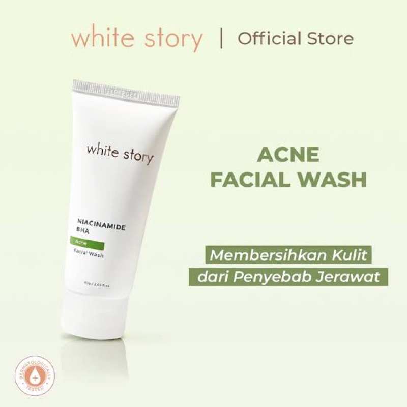 [pu.x][ acne ] wite story acne facial wash 60 gr - sabun cair wajah white story khusus jerawat