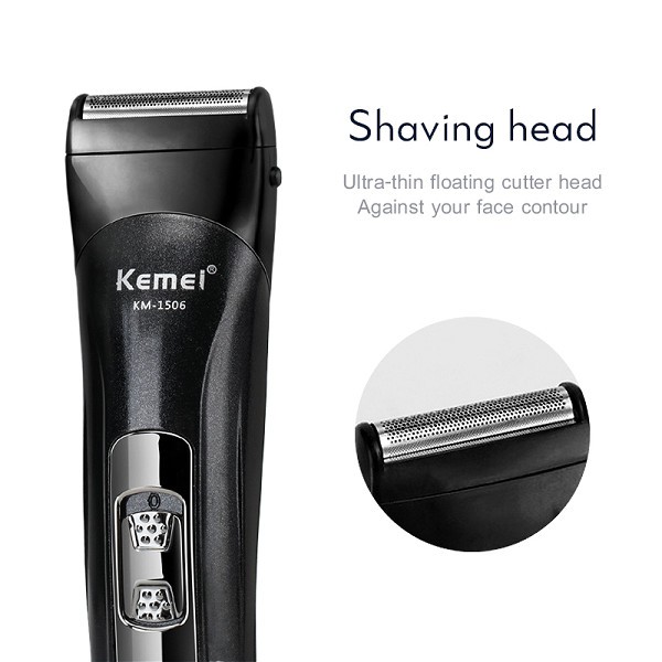 Hair Clipper Alat Cukur Rambut Bulu Hidung Jenggot Kumis Kemei KM-1506 3 in 1 Cukuran KM 1506