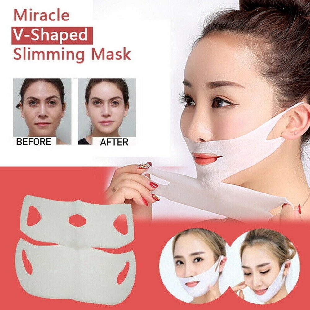 Masker Penirus Wajah Alami Miracle V Shaped 4D Perfect V Lifting