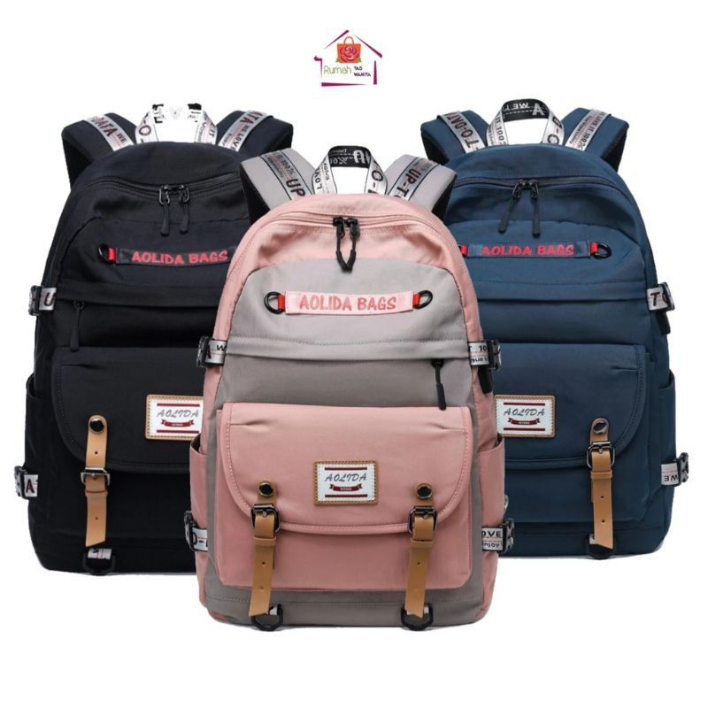 PROMO TAS RANSEL AOERA BAGS WANITA UNTUK GADIS REMAJA TAS RANSEL SEKOLAH BACKPACK NEW ARRIVAL BEST