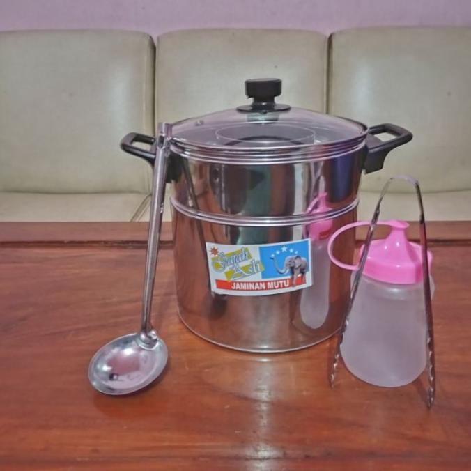 Ready...Ready...Ready...] Paket Lengkap Dandang Bakso Mini 20Cm Free Cintung Capit Botol