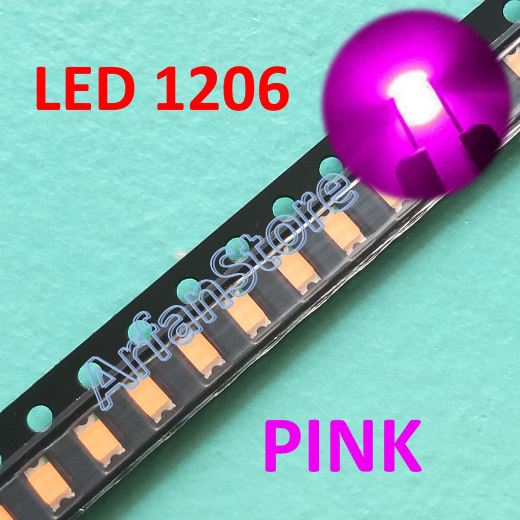 LED 1206 Pink Per 20pcs SMD Chip 3216 Warna Merah Muda