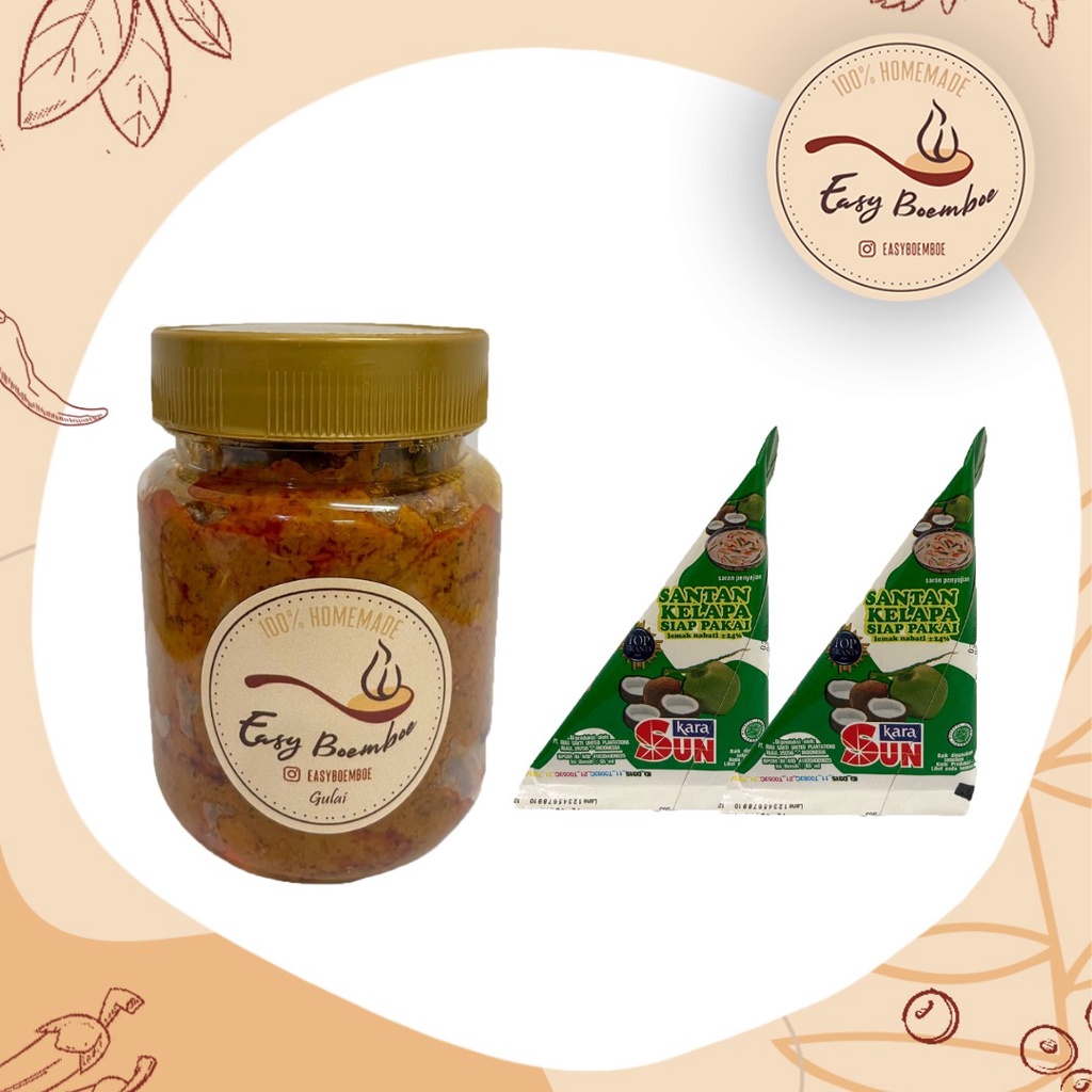 

Bumbu Gulai 180g + Kara 65ml(2) @easyboemboe