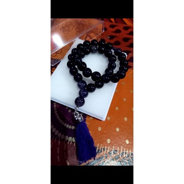tasbih batu kecubung besar 14mm isi 33