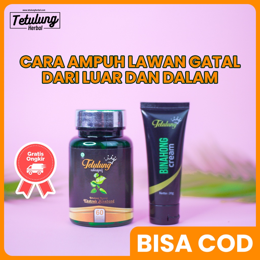 Paket Obat Luka dan Gatal Menahun - 1 Botol Kapsul Binahong dan 1 Krim Binahong 20gr [SUDAH BPOM]