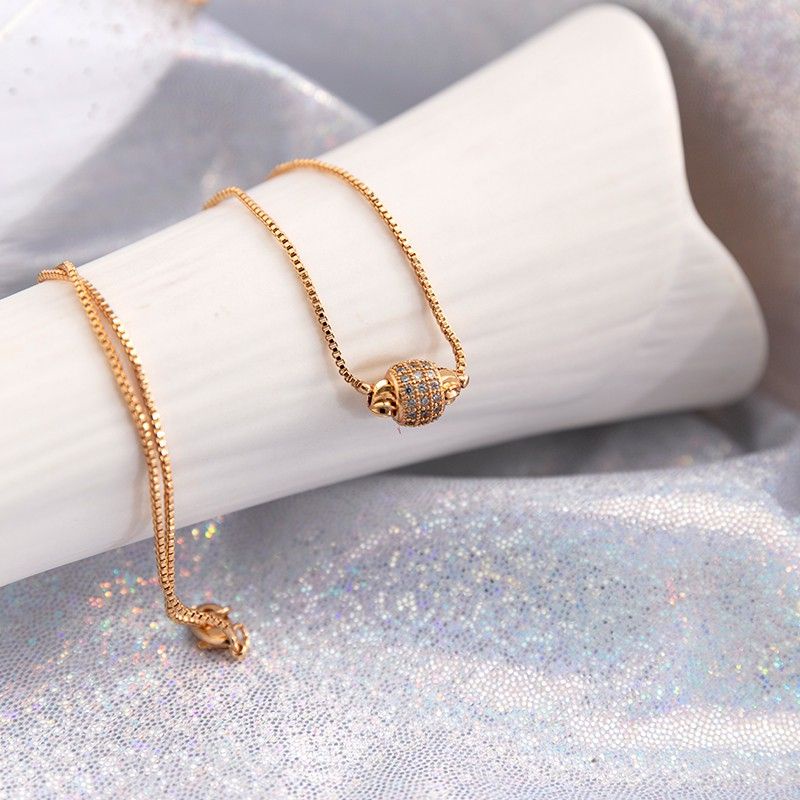 Kalung Wanita Koye Motif Permata Gold Xufing Anti Karat Berlapis Emas