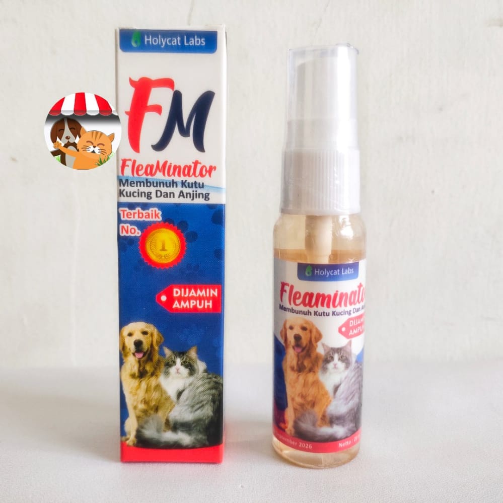 Obat Anti Kutu Kucing dan Anjing Fleaminator 100% Ampuh Membasmi Kutu