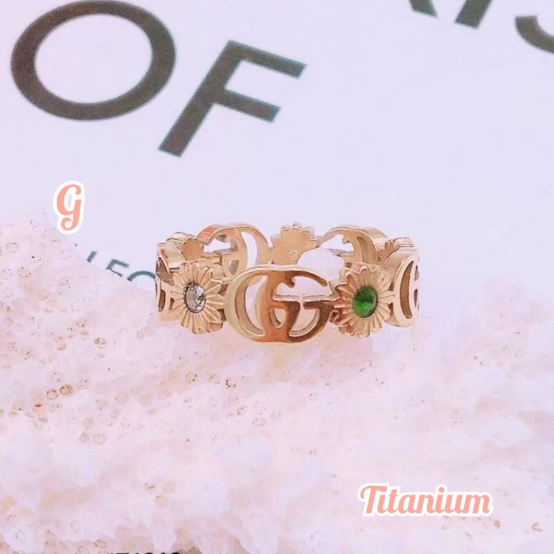 Cincin imut titanium asli anti karat size 6-7-8 SZ