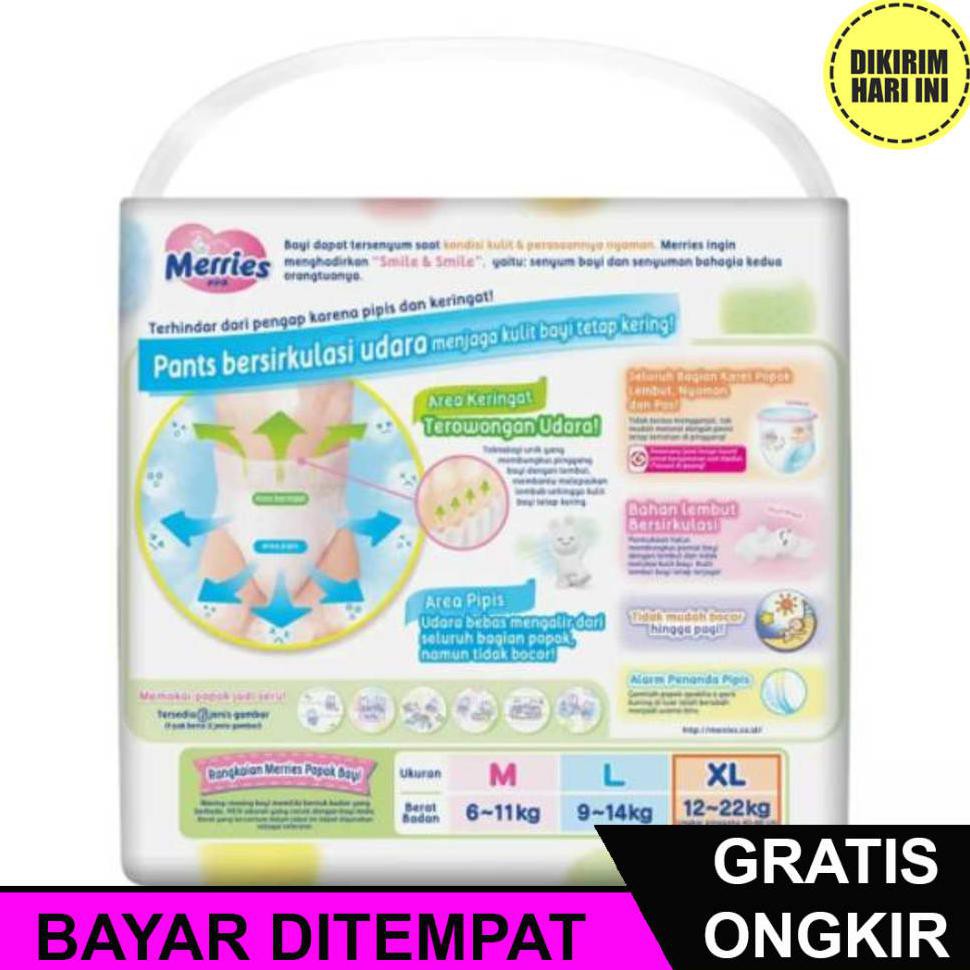 (BAYAR DITEMPAT) AD2533 MERRIES PREMIUM CARE M28 M 28 L22 L 22 XL 19 XL19 POPOK BAYI TIPE CELANA