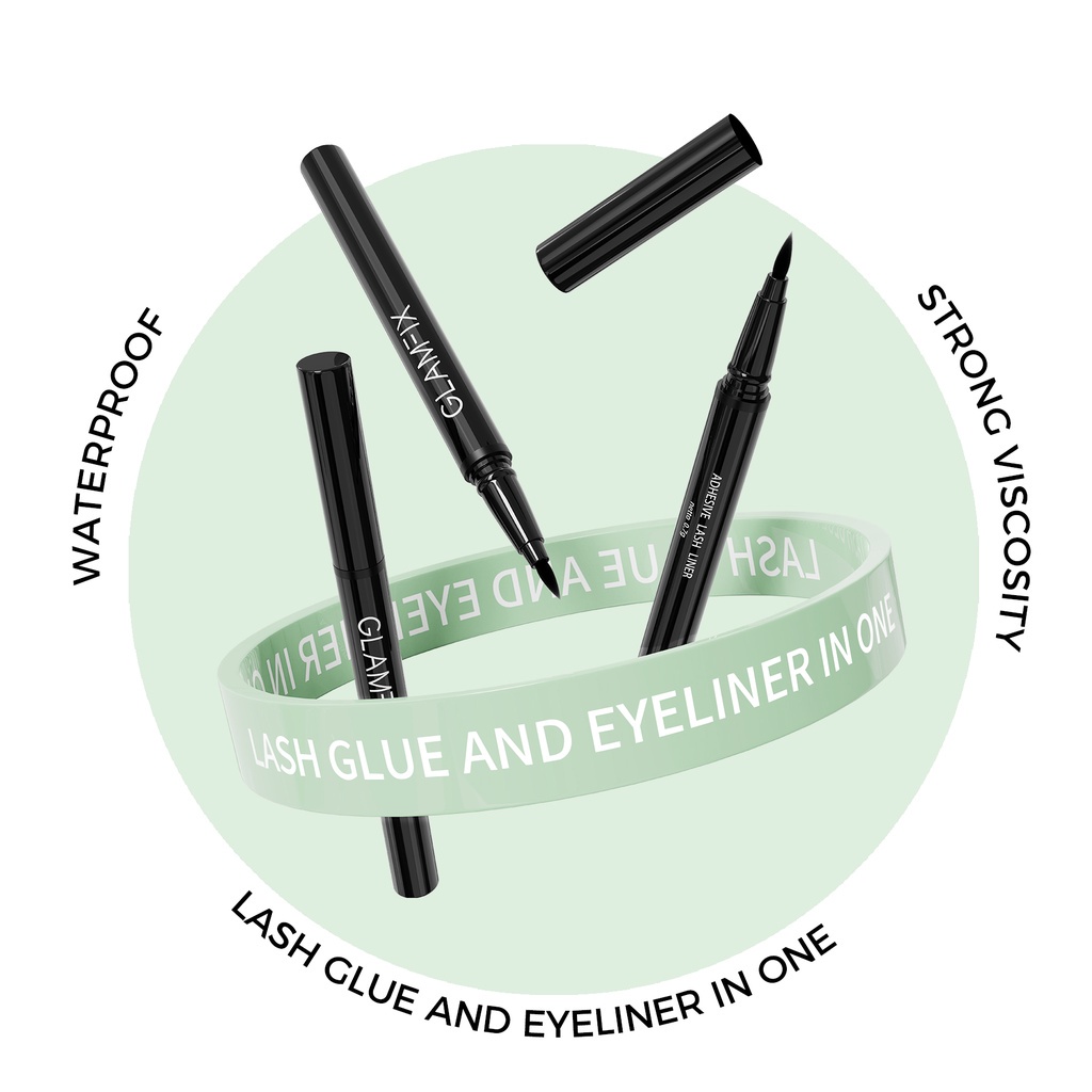 GLAMFIX ADHESIVE LASH LINER 2 IN 1 LASH GLUE AND EYELINER IN ONE