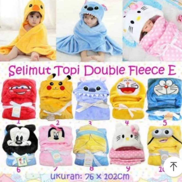 [INTERNAL]SELIMUT KARAKTER ANAK/SELIMUT TOPI KARAKTER/SELIMUT VALERY