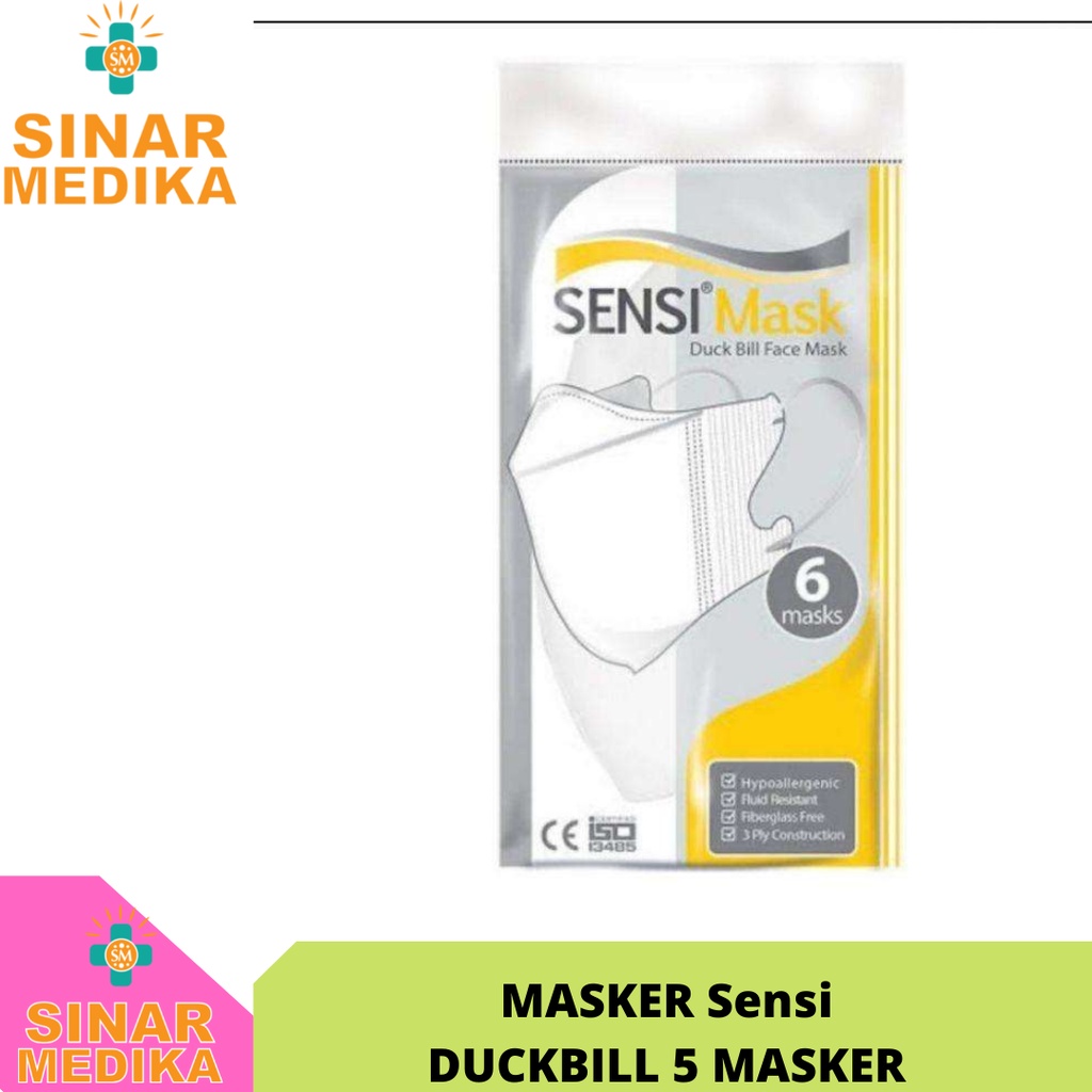 MASKER SENSI DUCKBILL 1 PLASTIK ISI 6 PCS