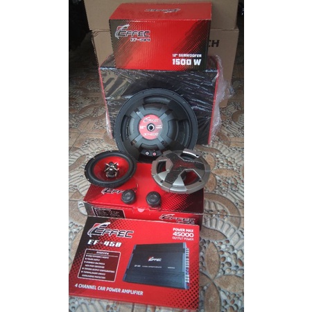 paket audio mobil effec Lengkap komplit