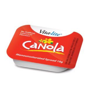 10 Cup Canola Vitalite Margarine Cup (lemak tambahan nabati)