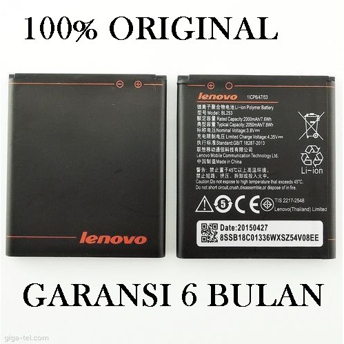 baterai batere Lenovo BL253 for A1000 A2010 A3600 Original100%