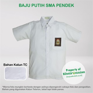 SERAGAM SEKOLAH BAJU PUTIH SMA  Shopee Indonesia