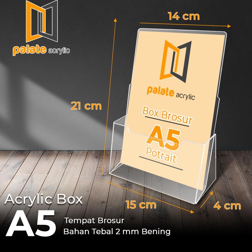 

{J-EYW {✔ RAK / TEMPAT BROSUR BROCHURE ACRYLIC / AKRILIK BROSUR BOX A5 {⭐️⭐️⭐️⭐️⭐️