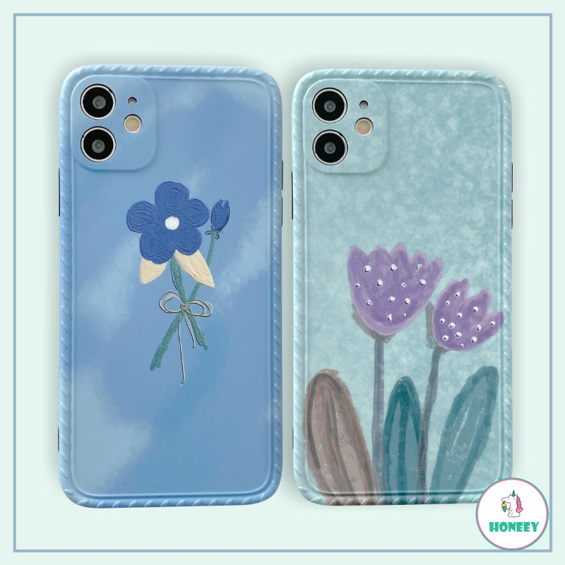 Retro Tulip Floral Phone Case for IPhone 12 11 Pro Max X