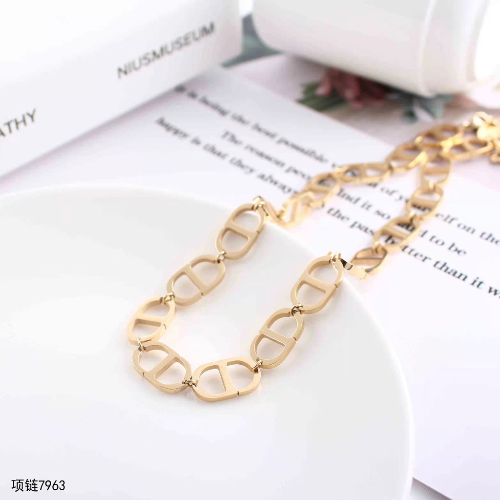 Set Perhiasan Titanium Kalung/Gelang 7963/2898