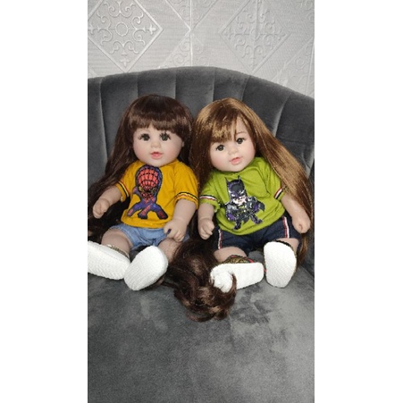 baju boneka stelan jeans kaos reborn, lukthep