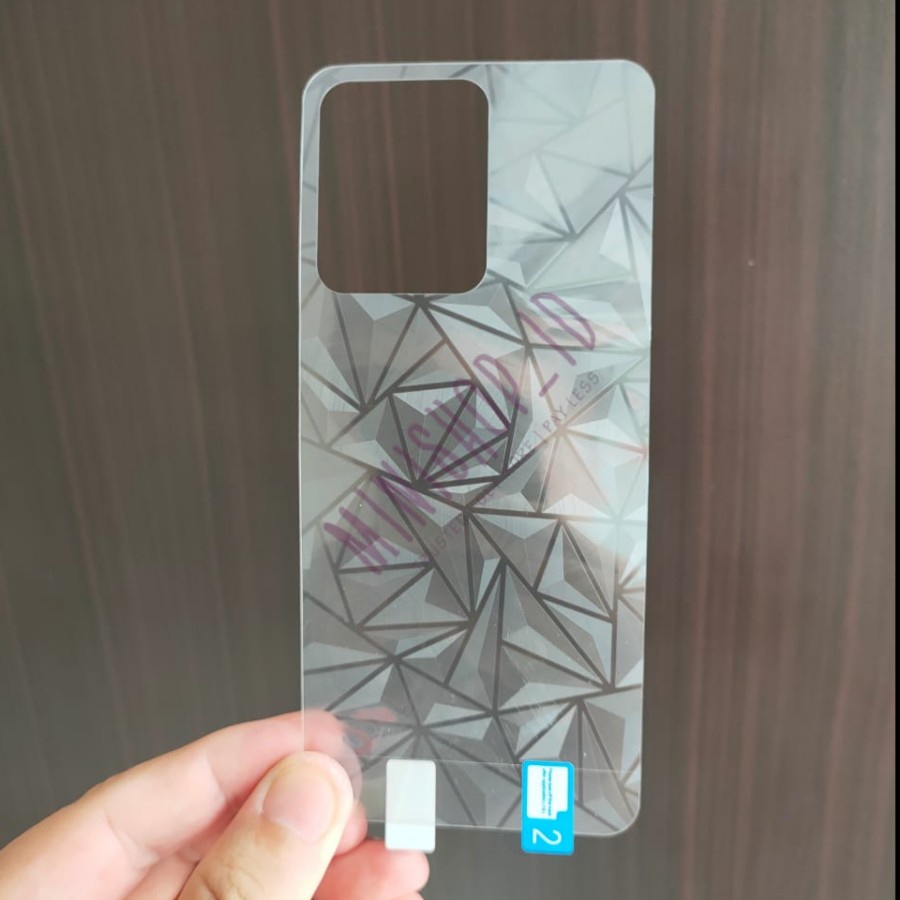 REALME NARZO 50i PRIME ANTI GORES BELAKANG SKIN DIAMOND GARSKIN MOTIF 3D SPIRAL TRANSPARAN PELINDUNG BELAKANG