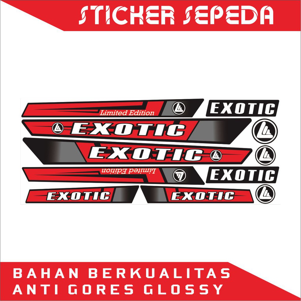STICKER SEPEDA - STICKER SET SEPEDA MEREK EXOTIC - 02 - SAHILA STICKER