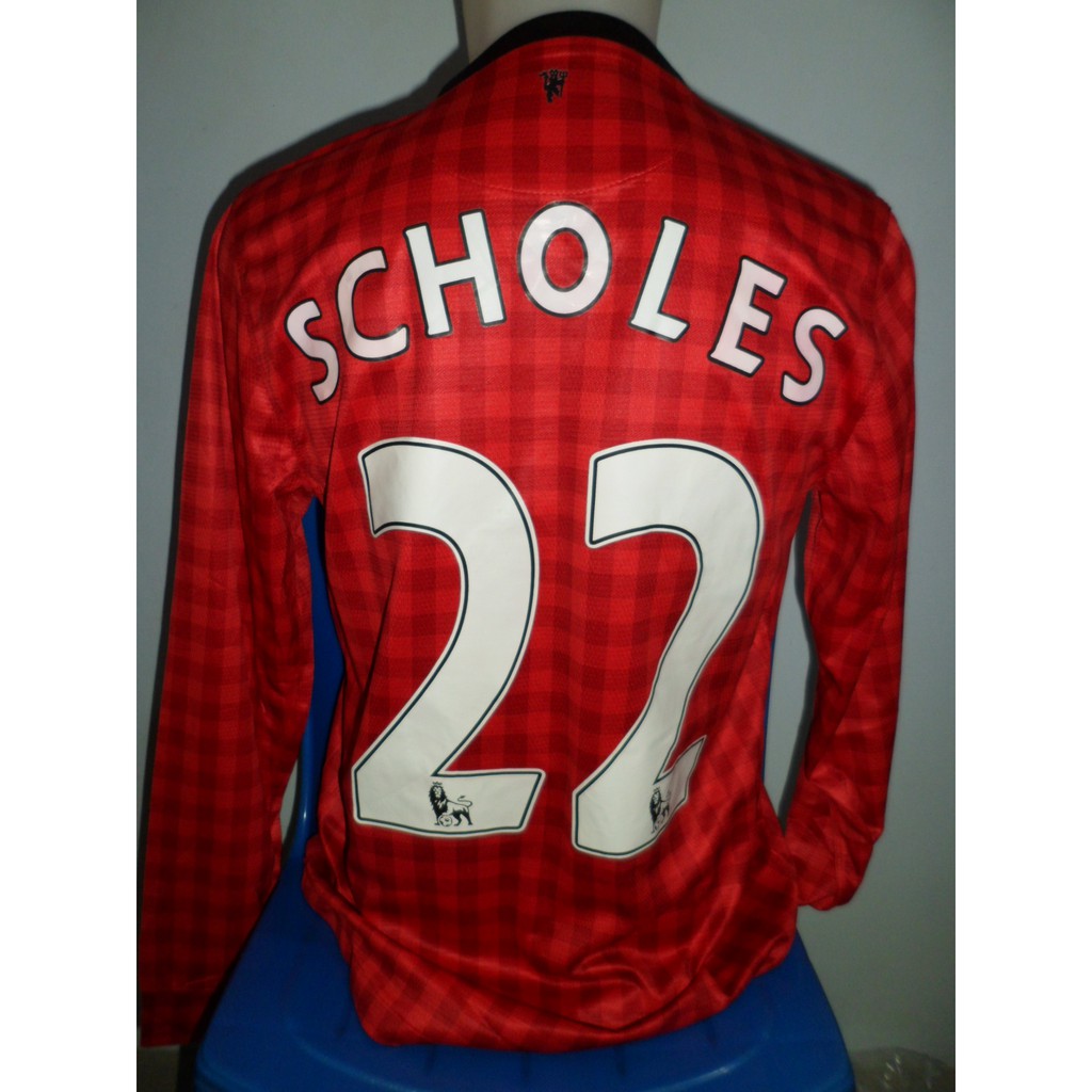 Jersey M*U Home LS 2012/2013 SCHOLES (18) Grade AAA size M