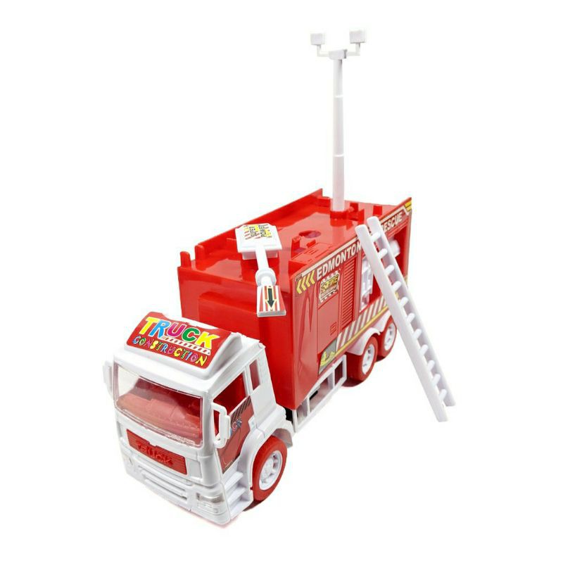 AJ Mainan Anak Edukasi Mobil Pemadam Kebakaran Fire Rescue/ Mobil Truck Pemadam Dengan Tangga Darurat