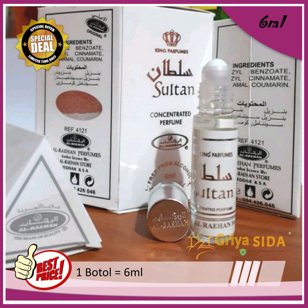 Parfum Sultan 6ml alraehan aroma sultan al raehan mirip al rehab parfum Harga grosir PROMO!!