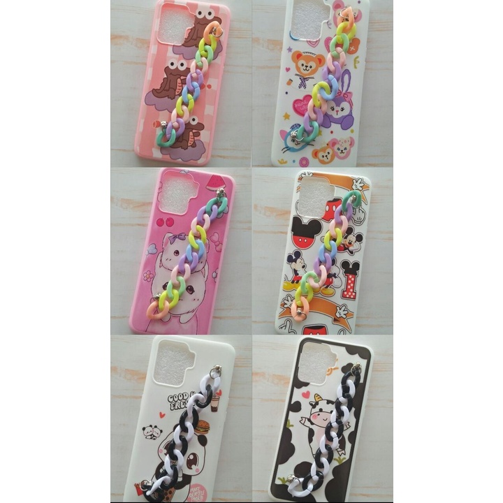 CASE RANTAI MOTIF LUCU/KARTUN/WARNA WARNI VIVO Y11/Y12/Y15/Y17/Y12i