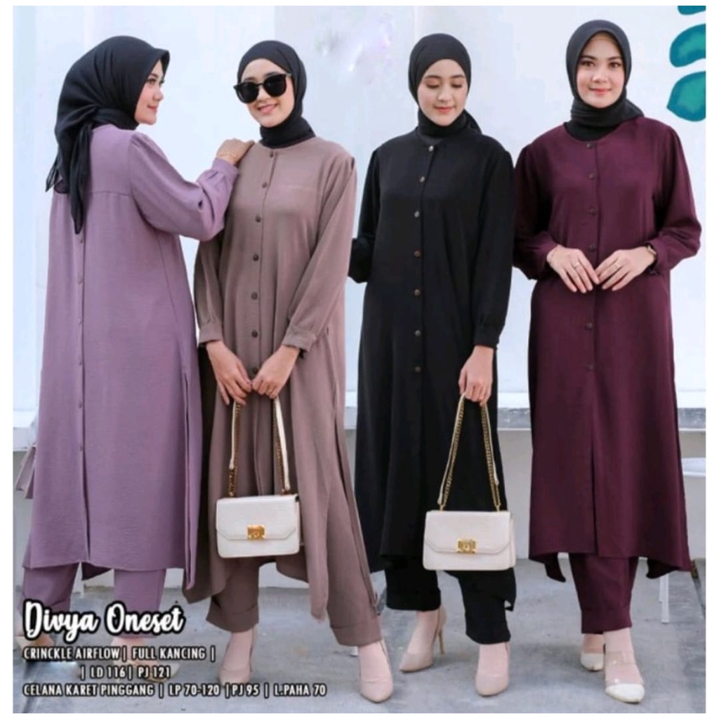ONE SET LONG TUNIK JANETA // SETELAN WANITA LONG TUNIK TERBARU // SETELAN LONG TUNIK BUNGA KEKINIAN