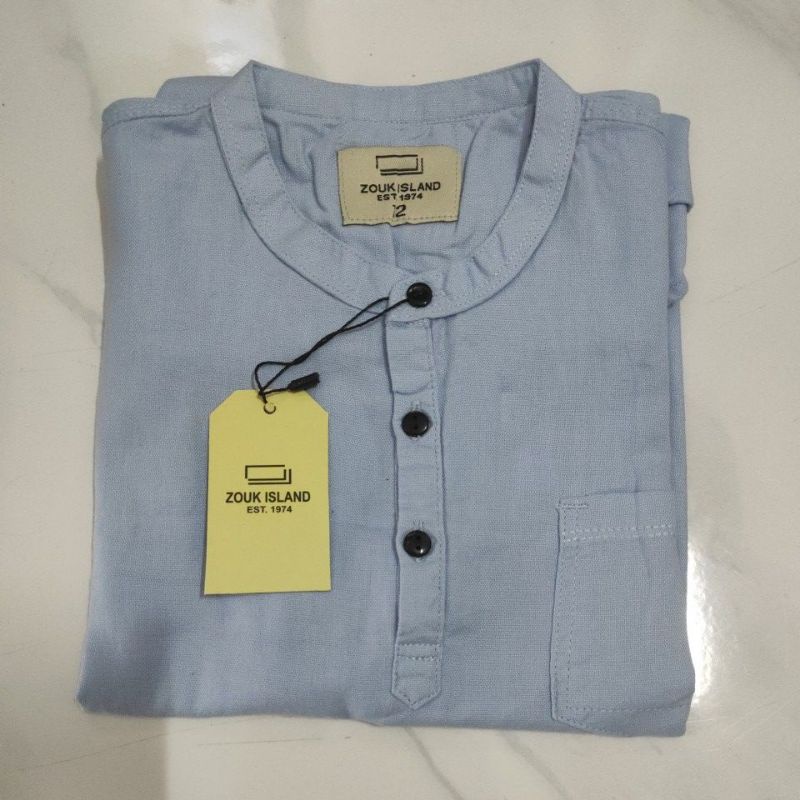 kemeja kerah dan sanghai anak lengan pendek original oxyplan dan zouk
