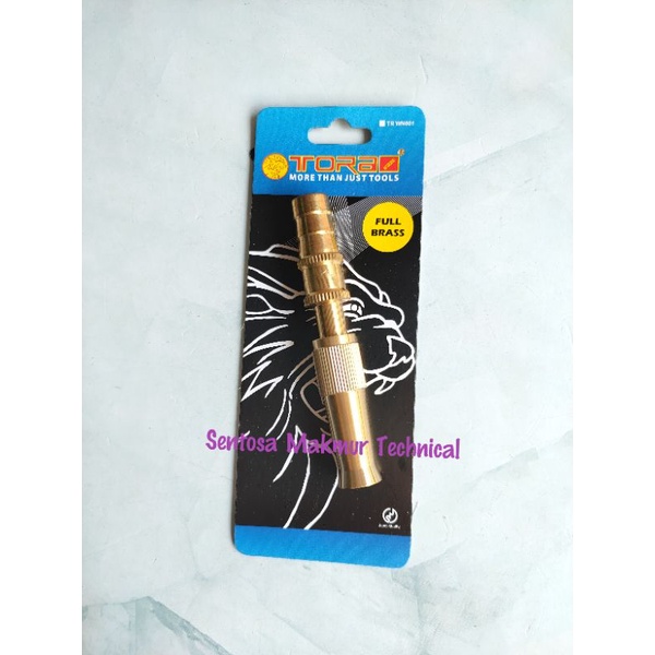 TORA 1/2&quot; Semprotan Air Lurus Kuningan Brass Water Spray Gun Nozzle