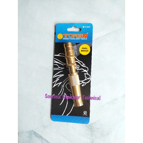 TORA 1/2&quot; Semprotan Air Lurus Kuningan Brass Water Spray Gun Nozzle