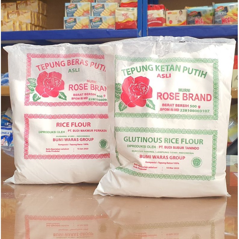 

Rose Brand / Tepung Beras Rose Brand / Tepung Ketan Rose Brand 500Gr