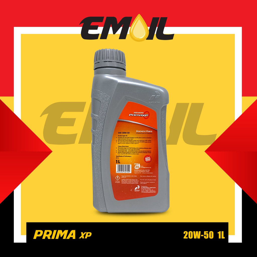 oli pertamina prima xp sae 20w-50 API SL 1 liter