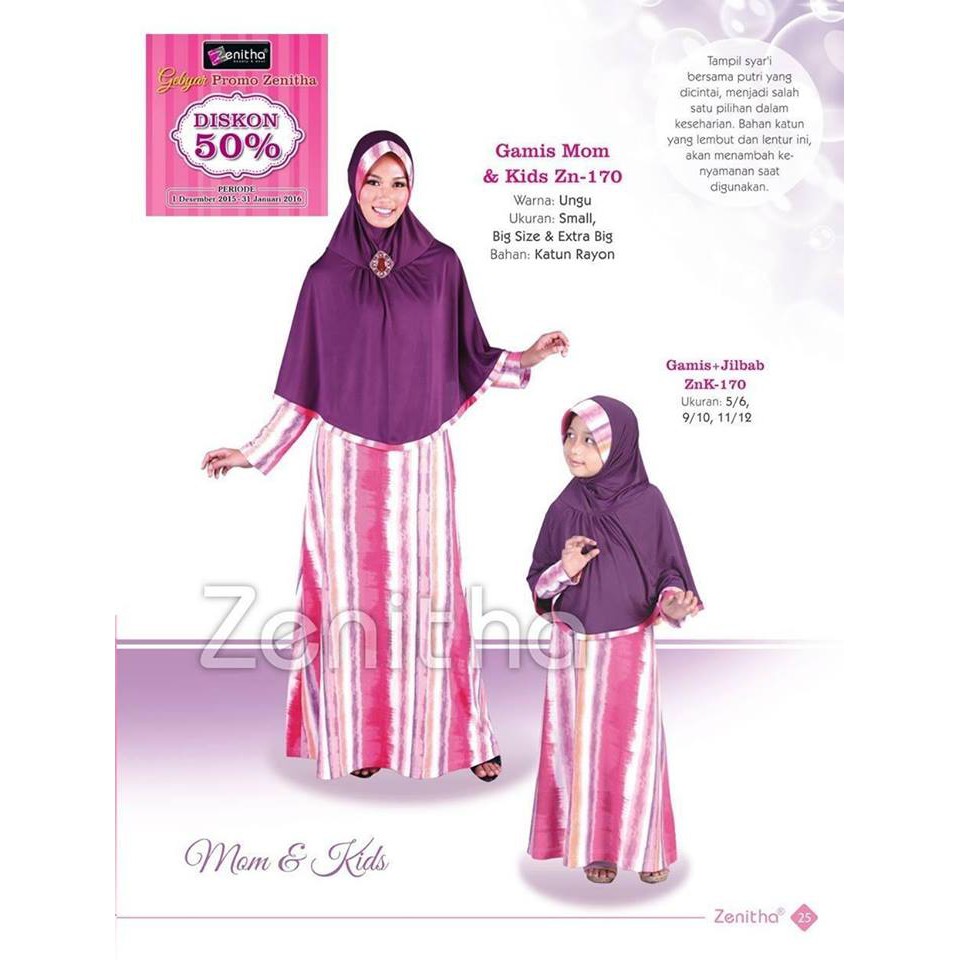 Baju Gamis / dress / Zenitha Mom model Zn-170