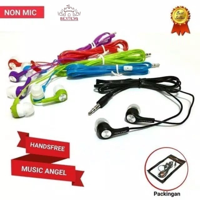 Handsfree Headset Rainbow Full Colour -Earphone MP3 Warna Super Bass
