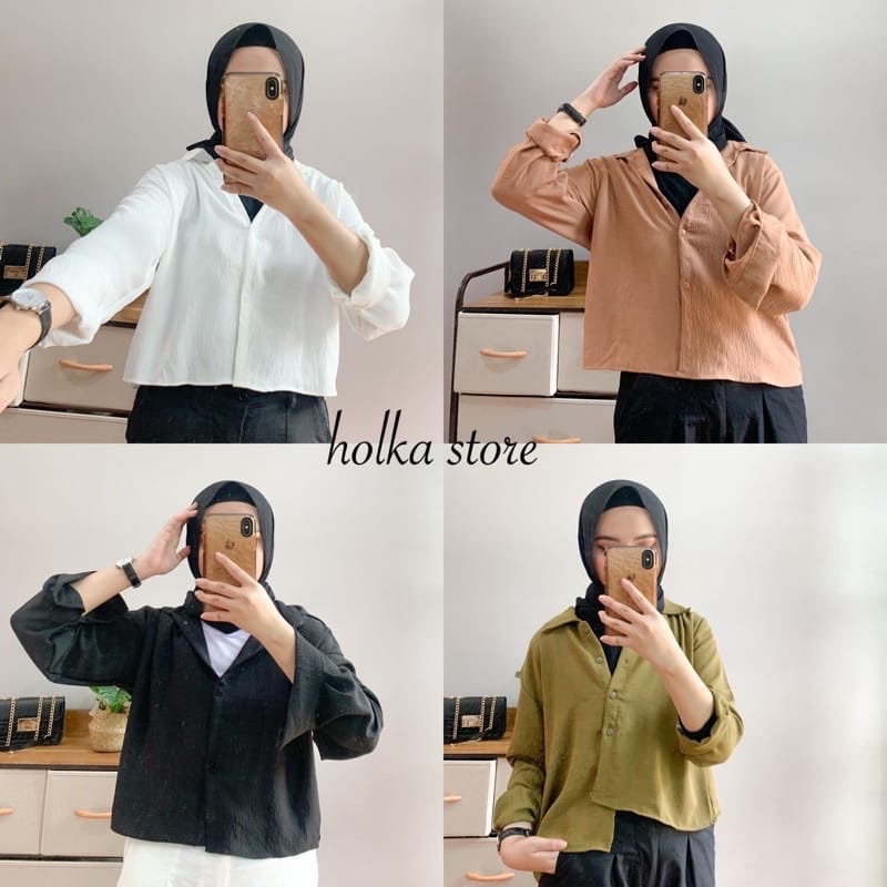 HANIN CROP RAYON CRINKLE