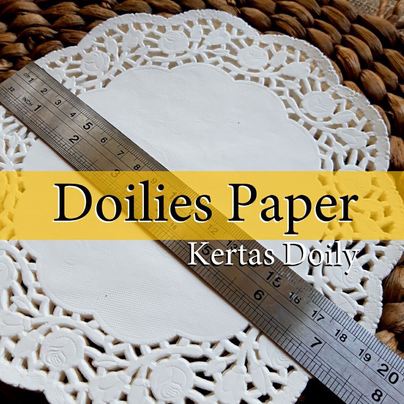 Doily Paper Kertas Doilies 7.5&quot; ( 19cm ) 1 pack isi 100 lembar Kertas Alas Renda / DragonPack