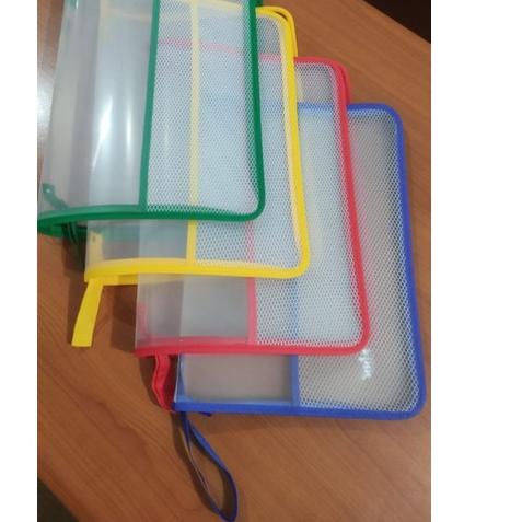 

Segera Miliki 6pcs map zipper zipper bag map jala Map plastik map plastik murah``