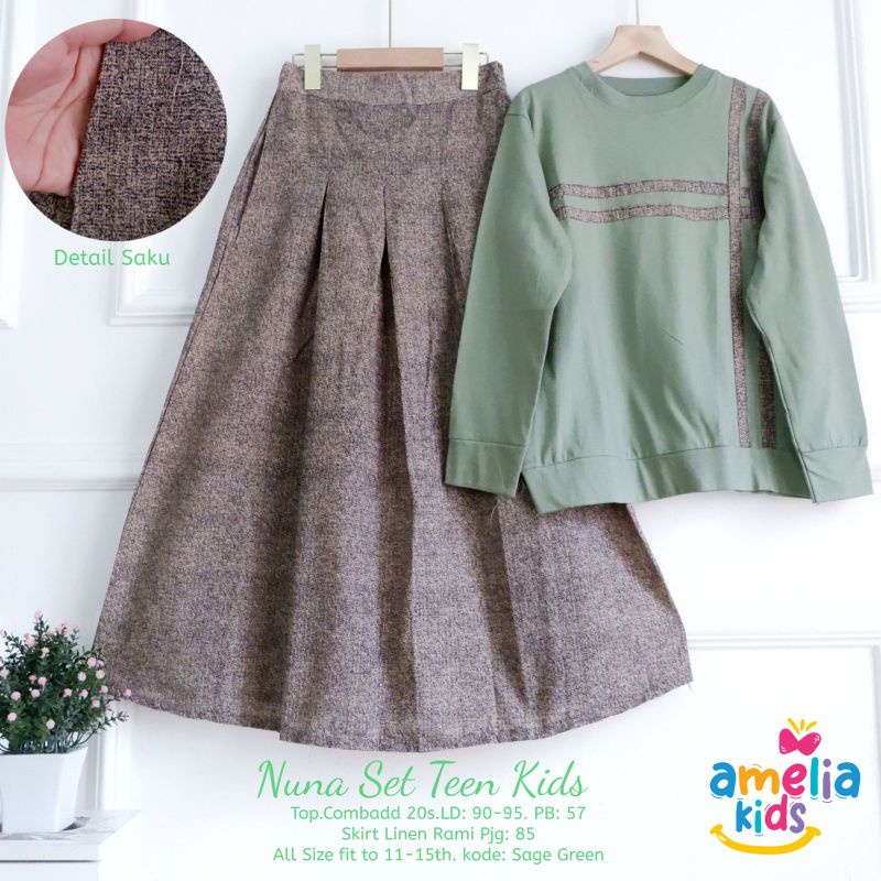 Pakaian NUNA SET TEEN KIDS TERBARU BY AMELIA KIDS FASHION