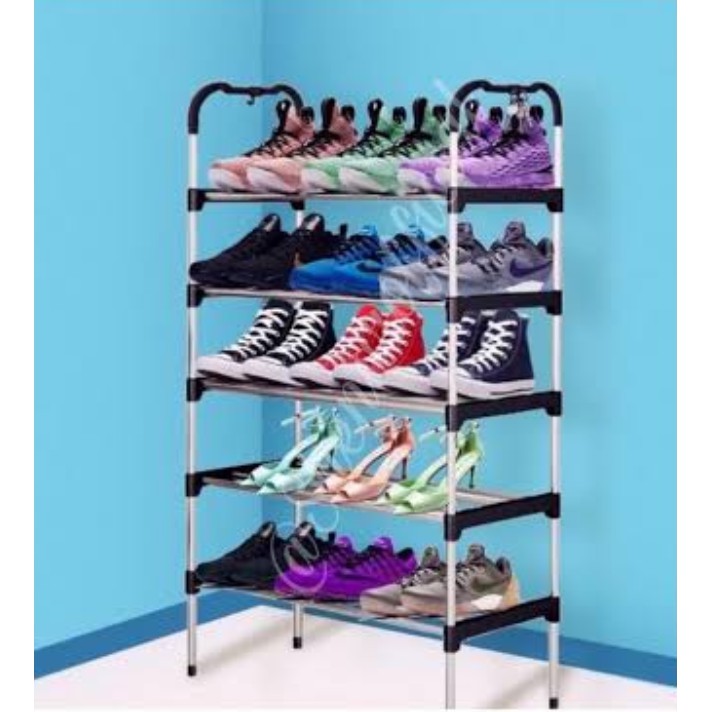 Rak sepatu portable payung susun 5 layer