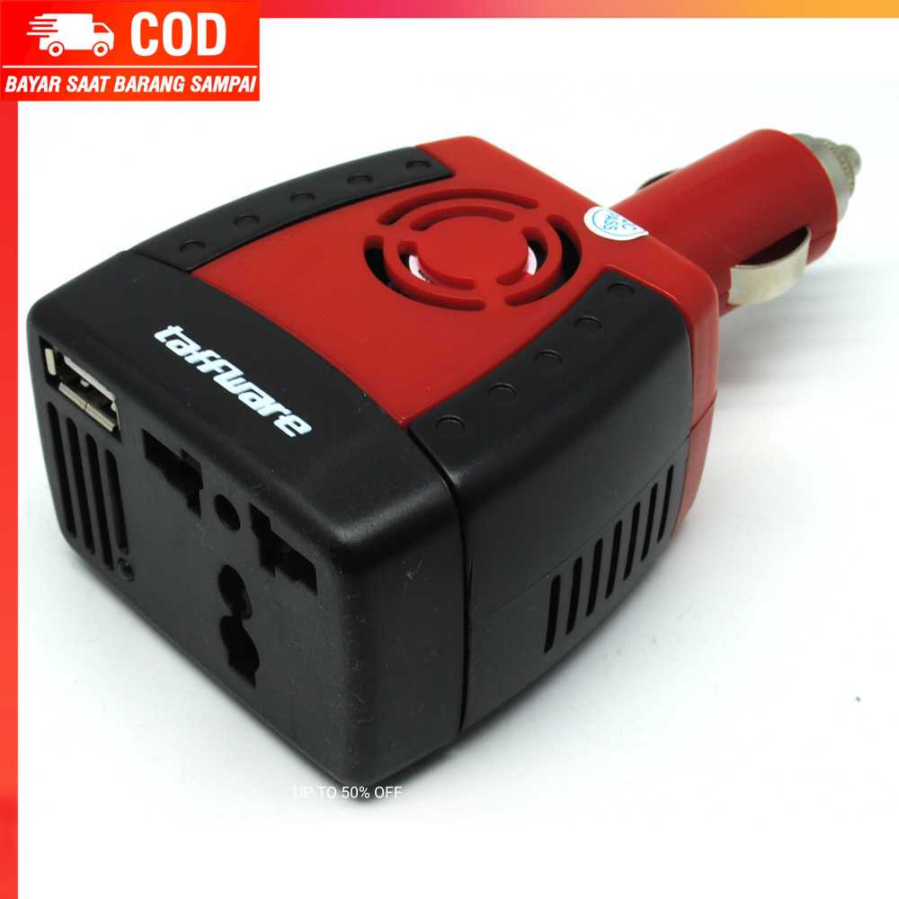 (100% BARANG ORI) Power Car Inverter 150W 220V AC EU Plug 5V USB Charger T150W