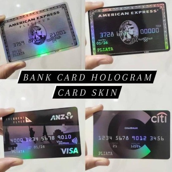 BANK CARD HOLOGRAM SERIES - Card Cover Skin Sticker - PLIATA Stiker Kartu ATM, E-Money, E-Toll