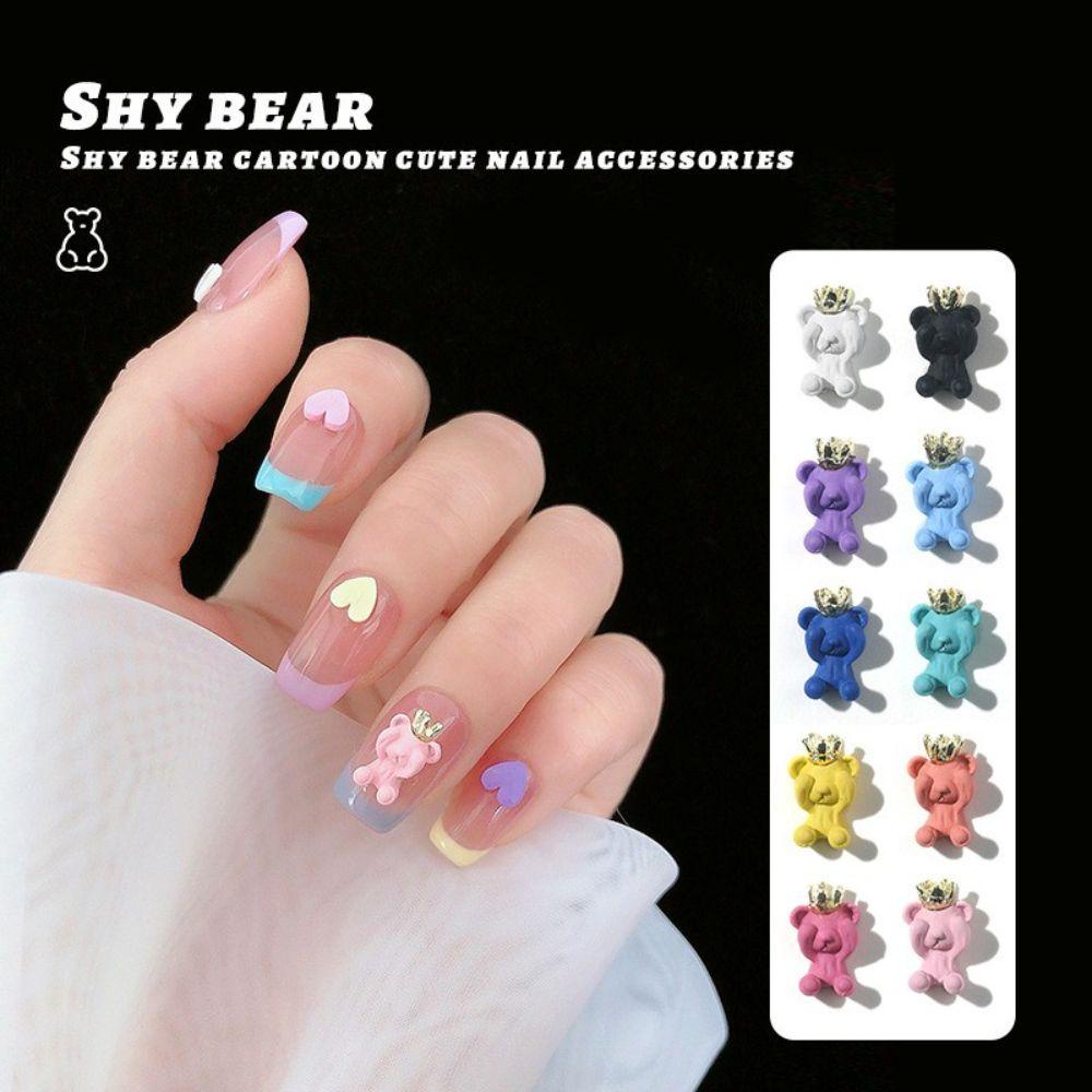 Mxbeauty Paku Charms Mahkota Hiasan Kuku Logam DIY Bor Kuku Salon Kuku Nail Art Bahan Dekorasi Kuku 3D