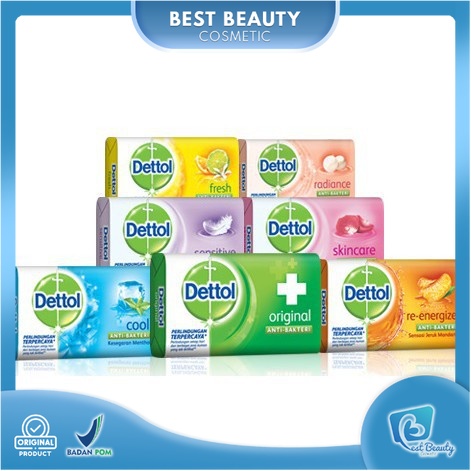 ★ BB ★ Dettol Sabun Batang Anti Bakteri - Soap Bar - 60gr - 100gr