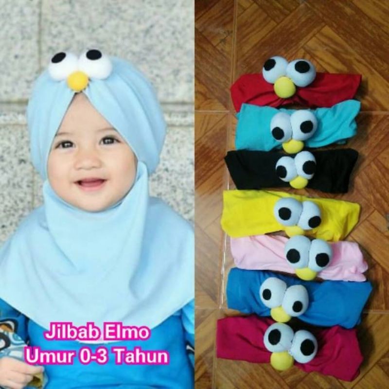 HIJAB ANAK ELMO / KERUDUNG ANAK ELMO